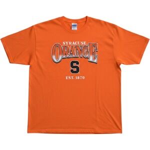 Captivating T-Shirt‎ Mens XL Orange New Syracuse Otto The Orange EST Graphic Tee
